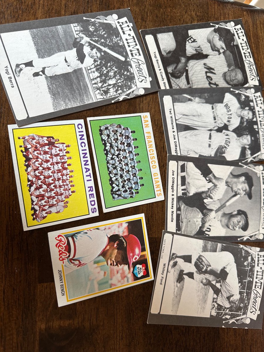 Card Show Saturday with the Grandson, little vintage there at all but loads of young guys working deals on new stuff, hobby seems to be doing well still, good to see!  Question now is, do I chase this TCMA Postcard Set?  156 of them in total if I’m right.