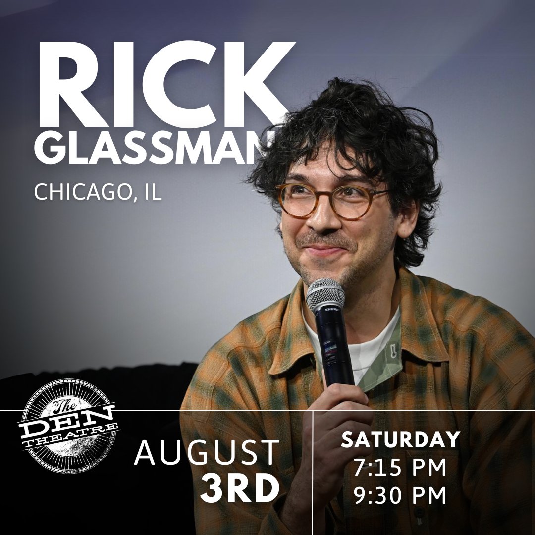 TONIGHT: See Rick Glassman at The Den Theatre!

🎟️👉 l8r.it/frsW