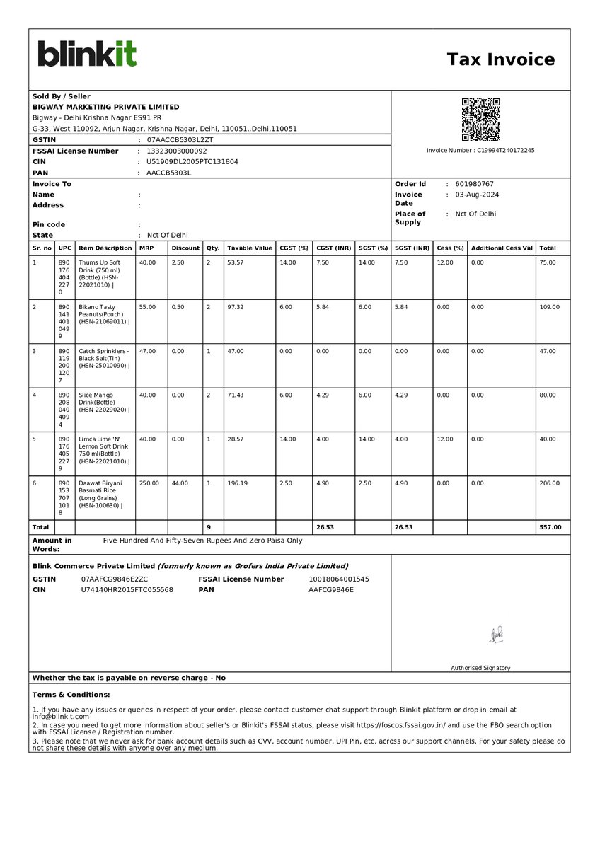 Ykush_Tyagi's tweet image. Order ID:601980767, Just got my @letsblinkit  order, but guess what? MISSING ITEMS! Paid in full, but who needs what they paid for, right? So, I reach out to them, expecting some help. But nope! It's just a chatbot that can't do anything except #BlinkitFail #MissingItems