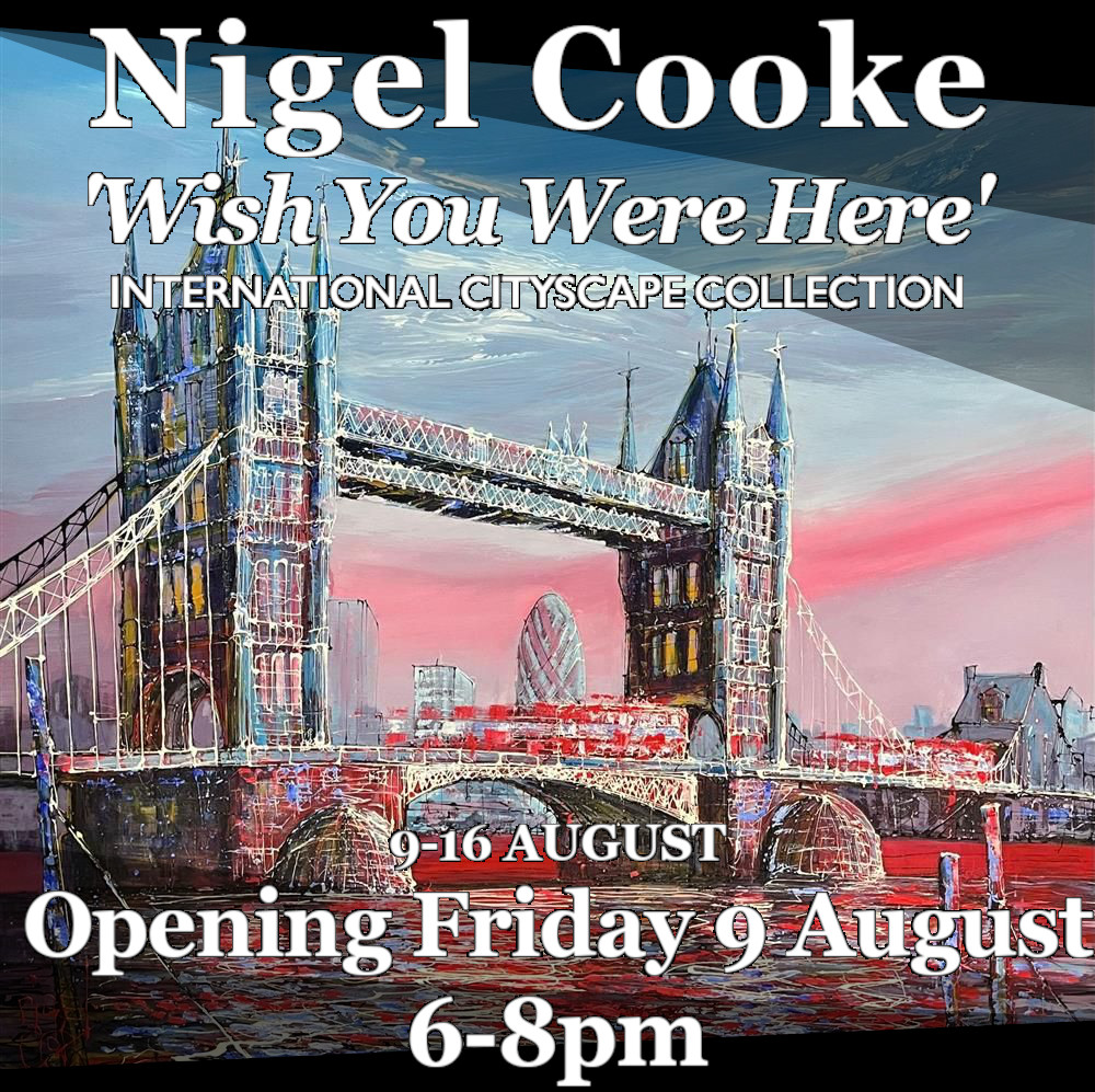 Join us for a glass of wine or fizz on Friday 9th August to browse the new collection from Nigel Cooke... Follow the linktree in the bio to RSVP on our website events page!