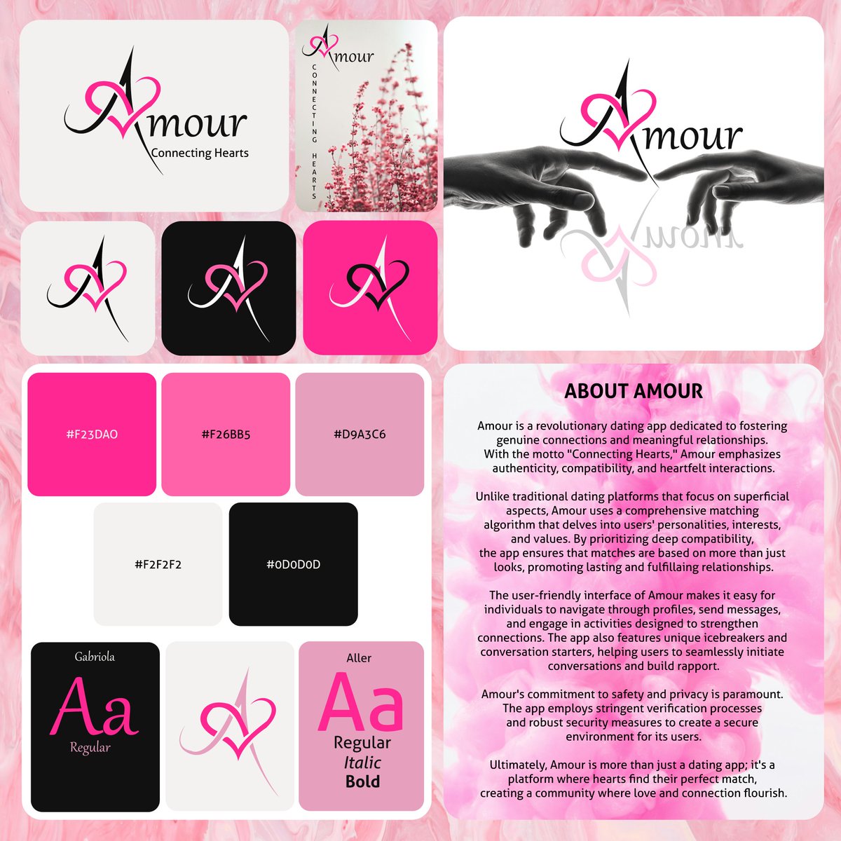Letter A for Amour
Amour is a revolutionary dating app dedicated to fostering genuine connections and meaningful relationships. With the motto "Connecting Hearts," Amour emphasizes authenticity, compatibility, and heartfelt interactions.
#alphabetikaChallenge