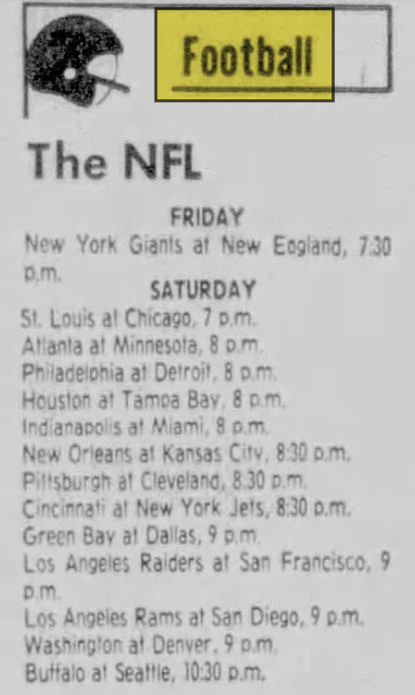 From the 8/3/84 Harrisburg Evening Reporter