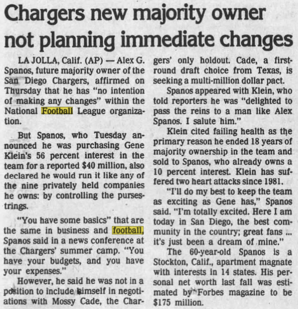 From the 8/3/84 Tampa Tribune