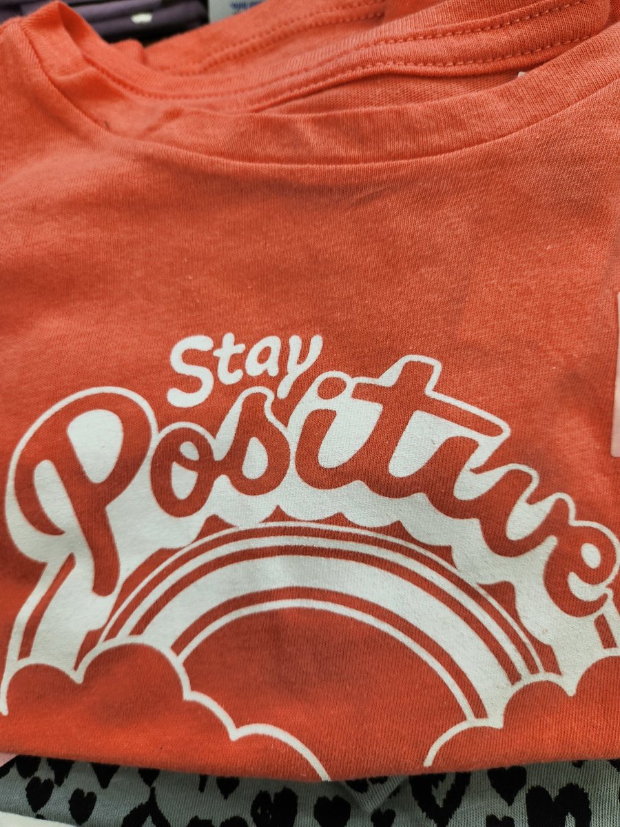8yo: What does this say?

Me: What do you think it says?

8yo: Stay propotious.

Me: That's an S.

8yo: Oooh stay positive.
