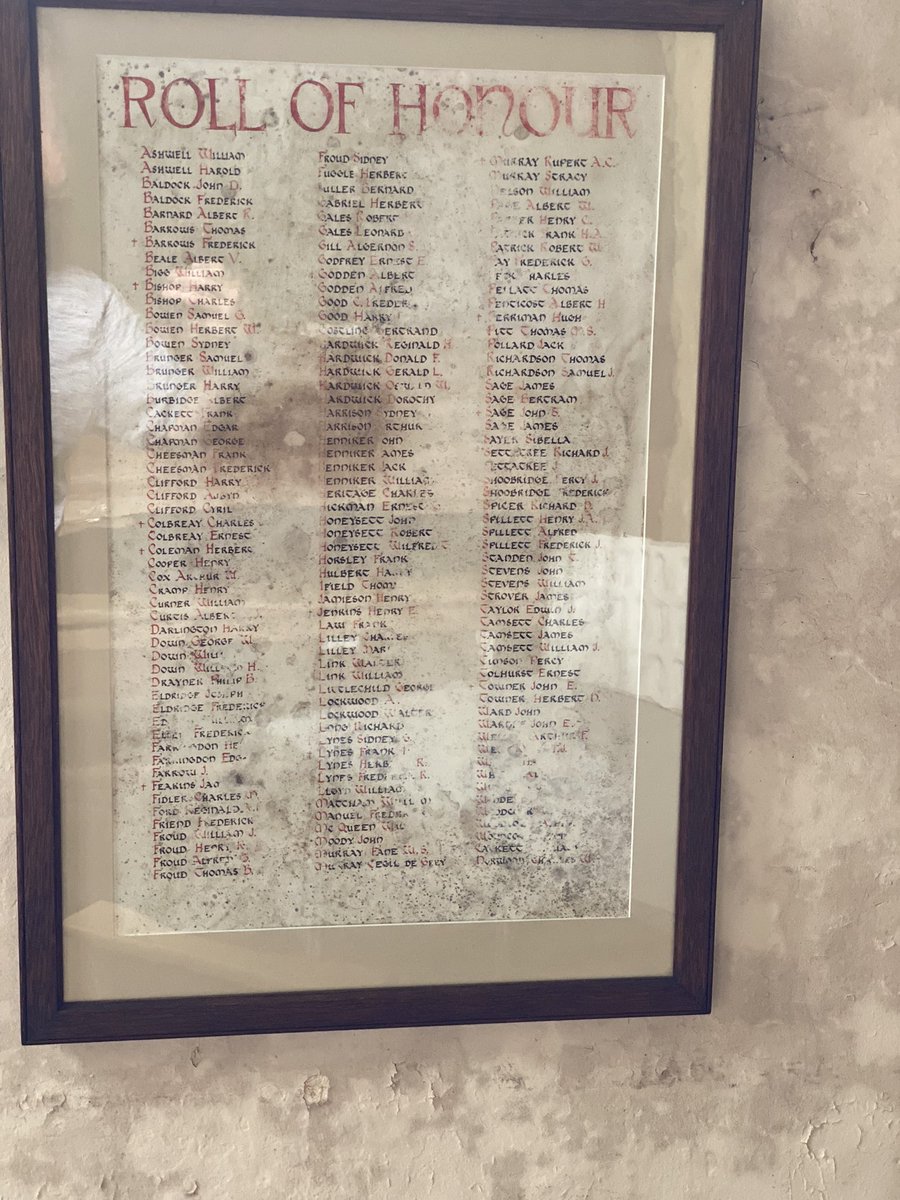 Lovely visit to the church of St Peter &amp; St Paul at Charing in Kent today. An impressive roof, and fine memorials inside, including a roll of honour and a memorial board from the Great War, and a tablet commemorating men of the Tank Regiment from the second.