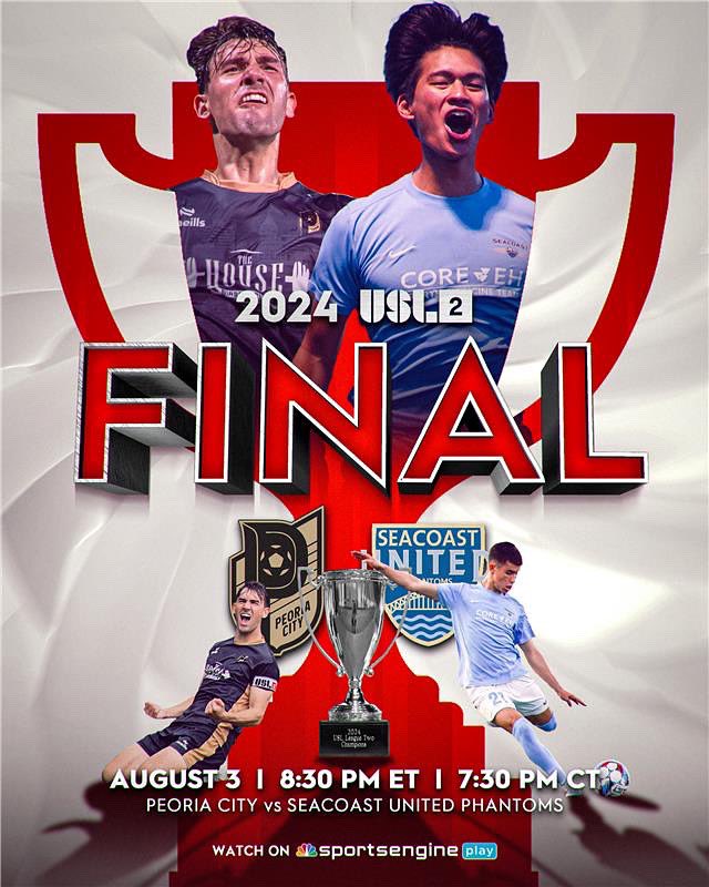 USLLeagueTwo's tweet image. 🚨 IT’S MATCH DAY 🚨

Today, @PeoriaCityUSL2 and @SUSCPhantoms will do battle one last time.

Tonight, there’s a trophy on the line.