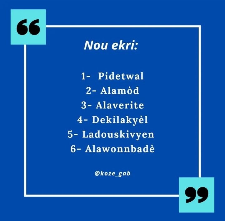 Daprè akademi kreyòl ayisyen an, se konsa pou nou ekri mo sa yo.