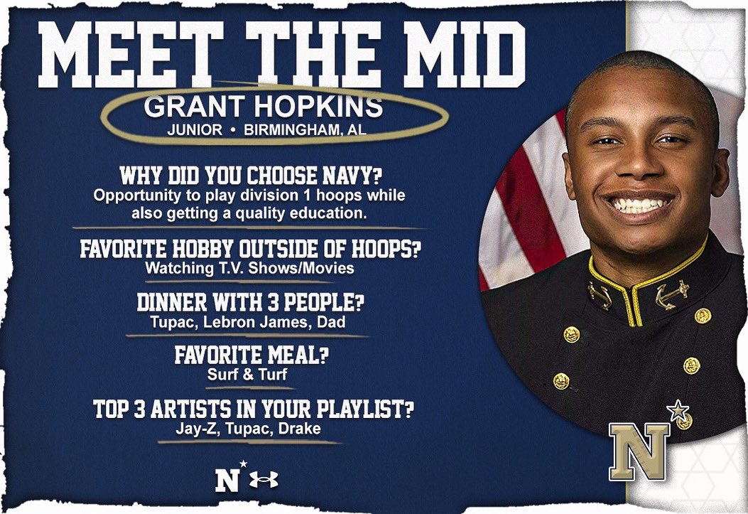 Navy Menβs Basketball (@navybasketball) on Twitter photo π΄πππ π»ππ π΄ππ
βοΈ
For todayβs edition of Meet The Mid, we highlight Junior Grant Hopkins! (<a href="/GrantHopkinss/">Grant Hopkins</a>)
#ExpectToWin // #FullSpeedAhead π΄πππ π»ππ π΄ππ
βοΈ
For todayβs edition of Meet The Mid, we highlight Junior Grant Hopkins! (<a href="/GrantHopkinss/">Grant Hopkins</a>)
#ExpectToWin // #FullSpeedAhead