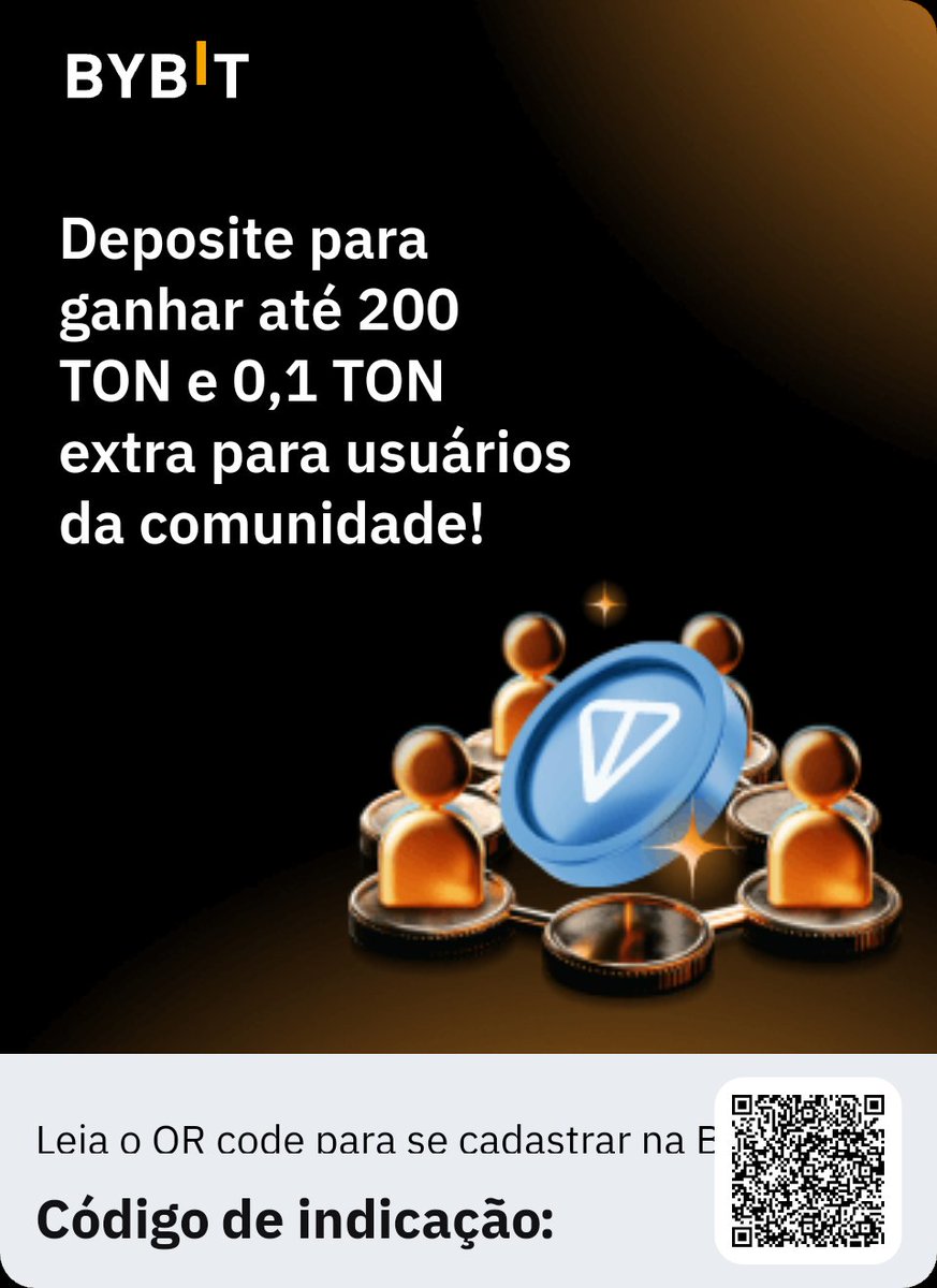 Deposite para ganhar até 200 TON e 0,1 TON extra para usuários da comunidade! bybit.com/promo/campaign…