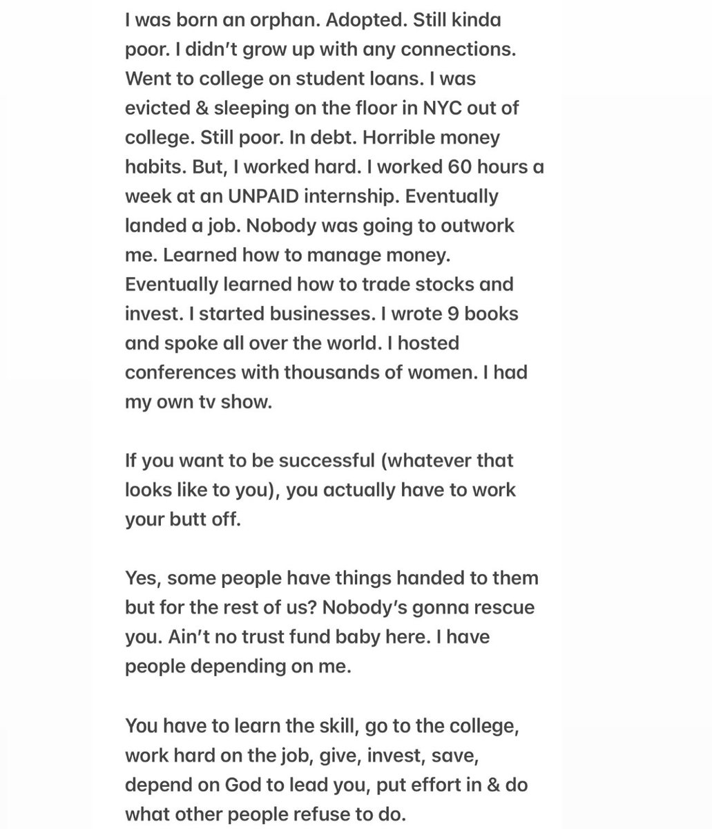 Nothing was ever “handed” to me.