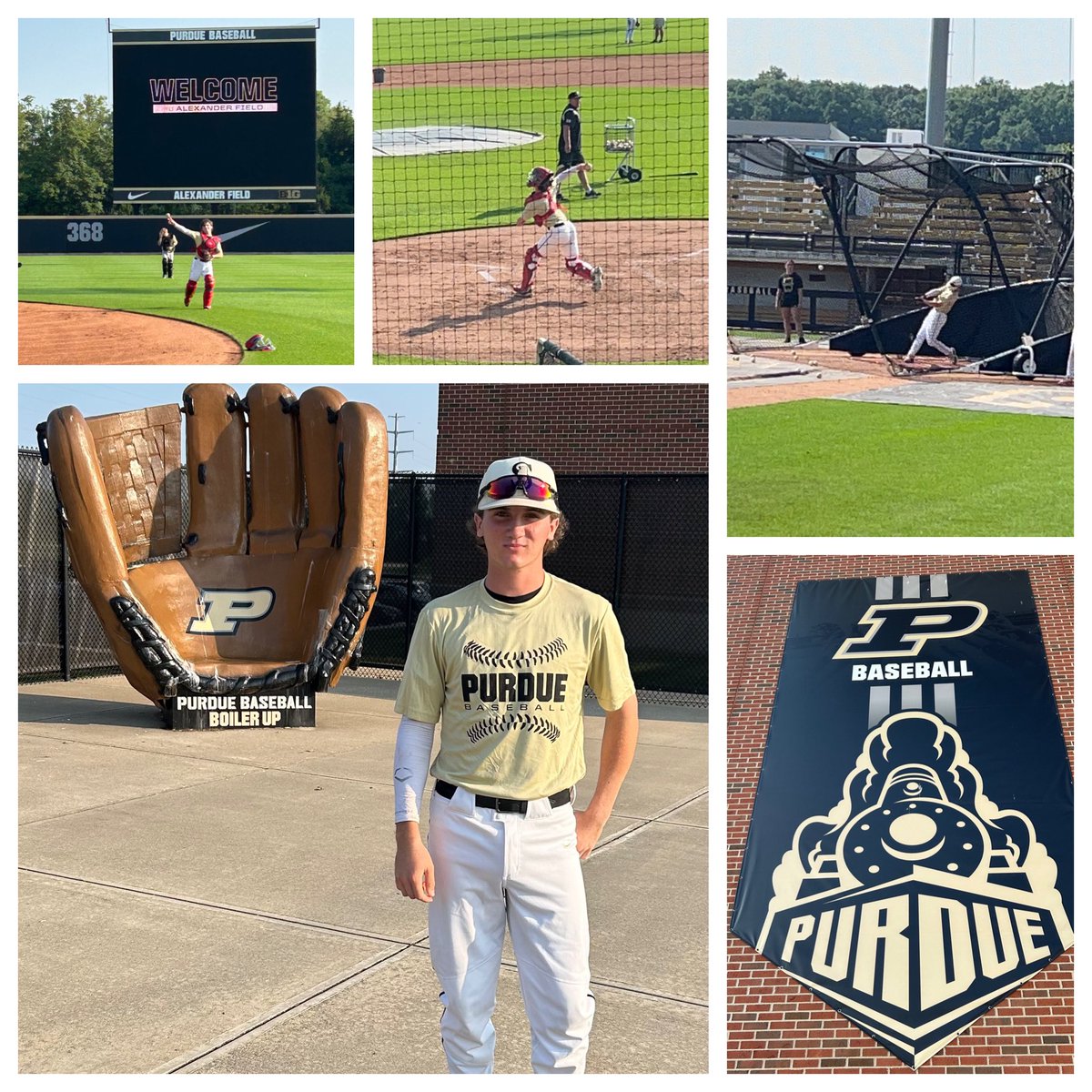 He’s spending a great day at Purdue ⚾️ camp today!
