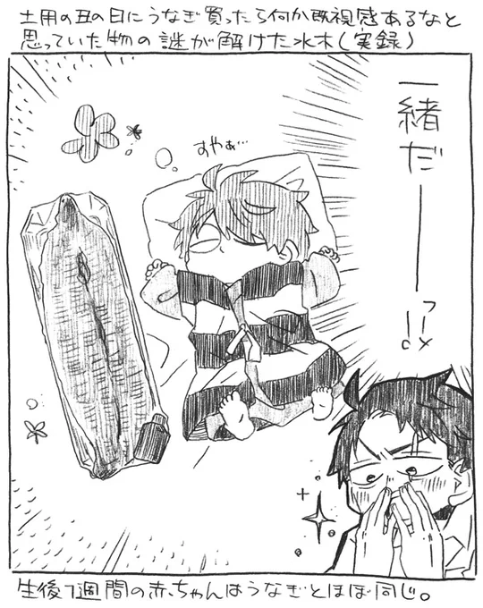 水+鬼落描き。
大体うなぎと同じ(甥っ子調べ)
本日は土用の丑の日ですね。 