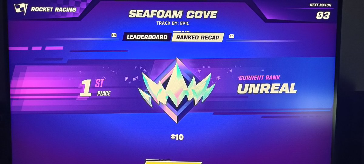 Wanneer je top 10 haalt in Rocket Racing