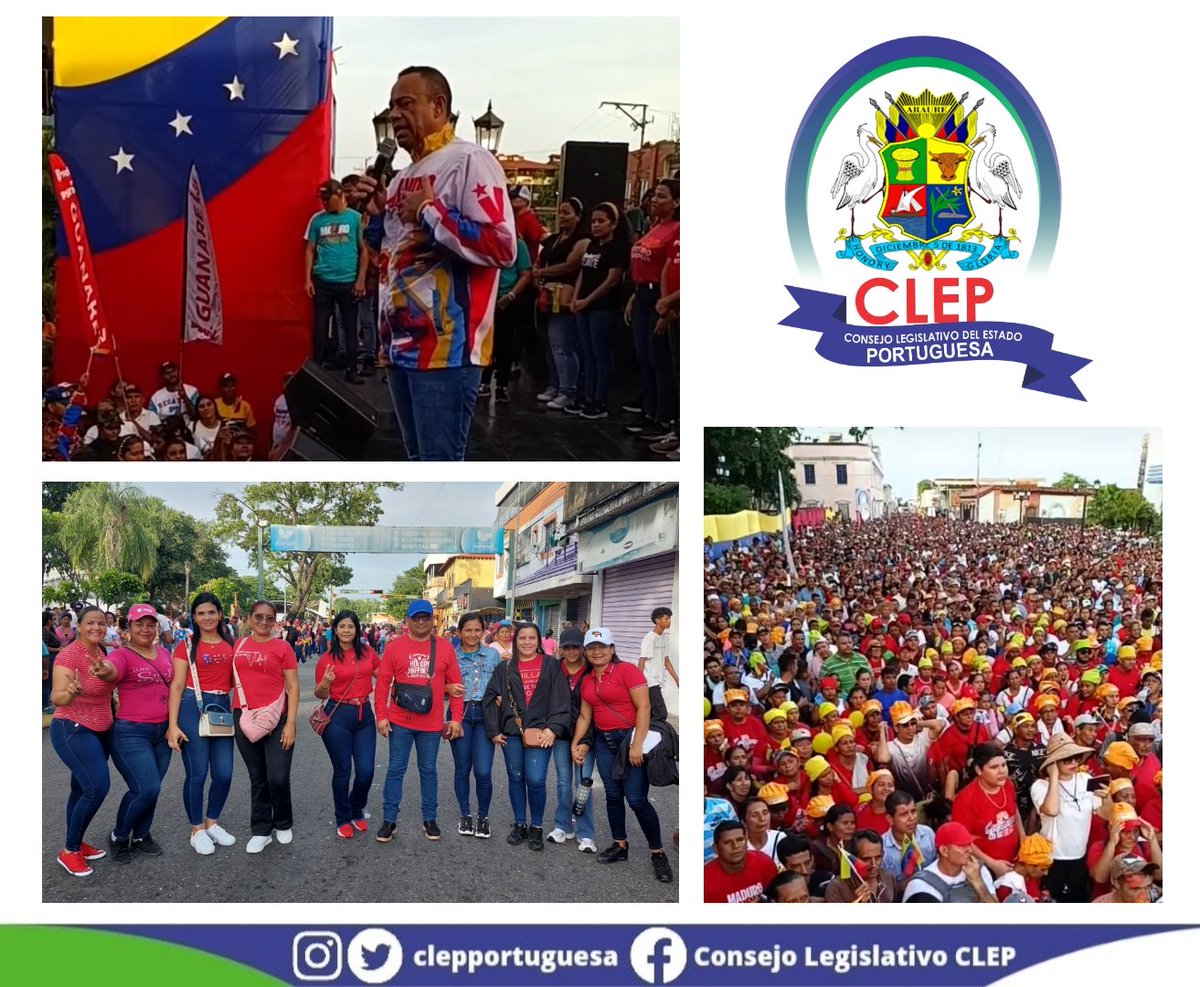 Nuestras trabajadoras y trabajadores sumados a la marea roja de la Furia Bolivariana hoy en la Carrera 5ta de Guanare. 

El Consejo Legislativo del Estado Portuguesa hace Revolución bajo los principios de máxima eficiencia, en el marco de la gestión de Amor y Compromiso.