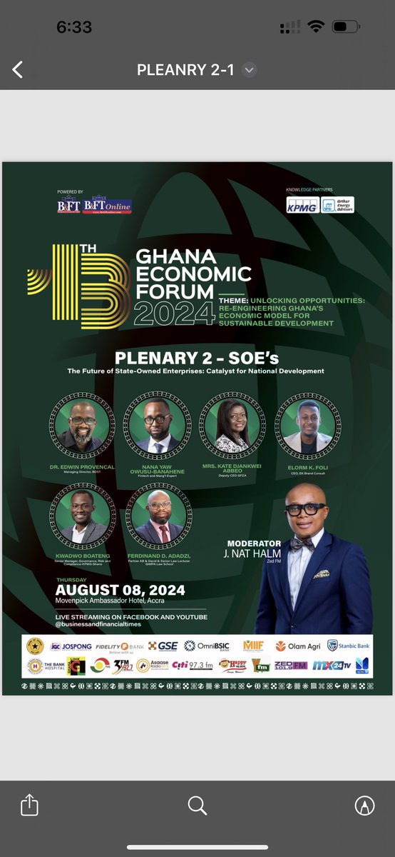 The Ghana Economic Forum comes on next week.