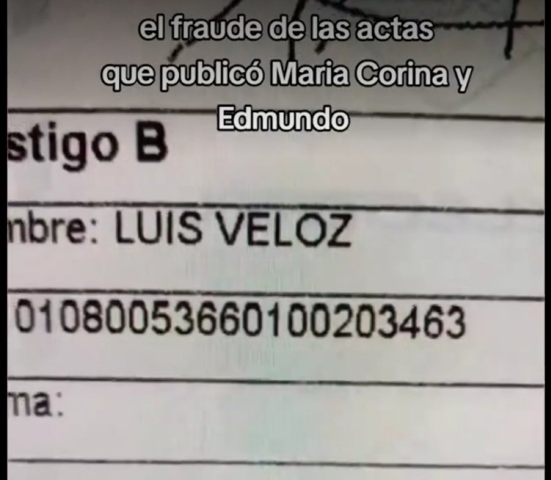 Esta acta tiene un número de cuenta en vez de un número de cédula🤡