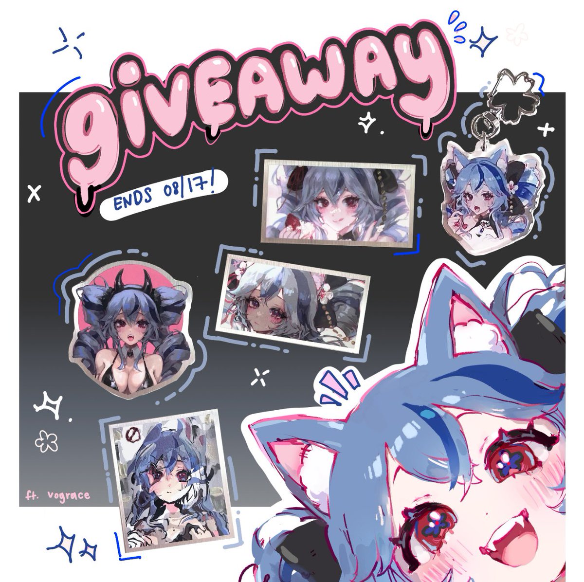 ✨ GIVEAWAY ✨
1 winner will receive 1 keychain + 5 stickers. Extra winner unlocked at 300 RTs!! 🌸

Rules :
- follow + like + RT
- optional: tag friend(s) for an extra entry!

End: August 17th, open internationally
Details below ⬇️⬇️
