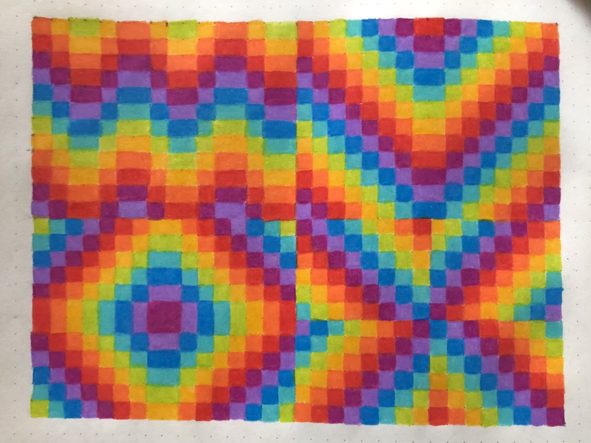 wormfoodboy's tweet photo. ive been feeling bad so to give myself something to do ive been spending ages drawing rainbow patterns https://t.co/wVTVHxSqjn