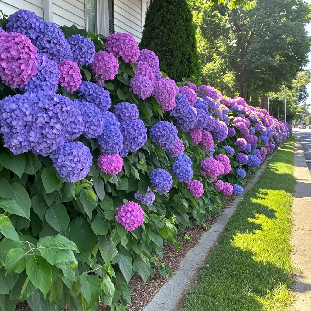SabaQamars's tweet photo. 🌸 🏡 This stunning wall of hydrangeas is an absolute showstopper! 💐 The vibrant mix of purple and blue blooms creates a breathtaking and inviting display along the front of the house. 🌿 💖 https://t.co/Z66S7pFpuP