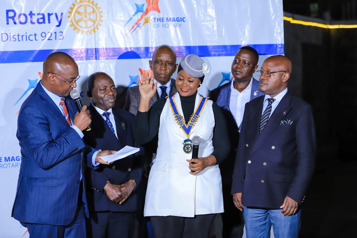 Being Installed as the President of the Rotary Club of Kampala Impala, we meet every Thursday at 7pm at Kabira Country club