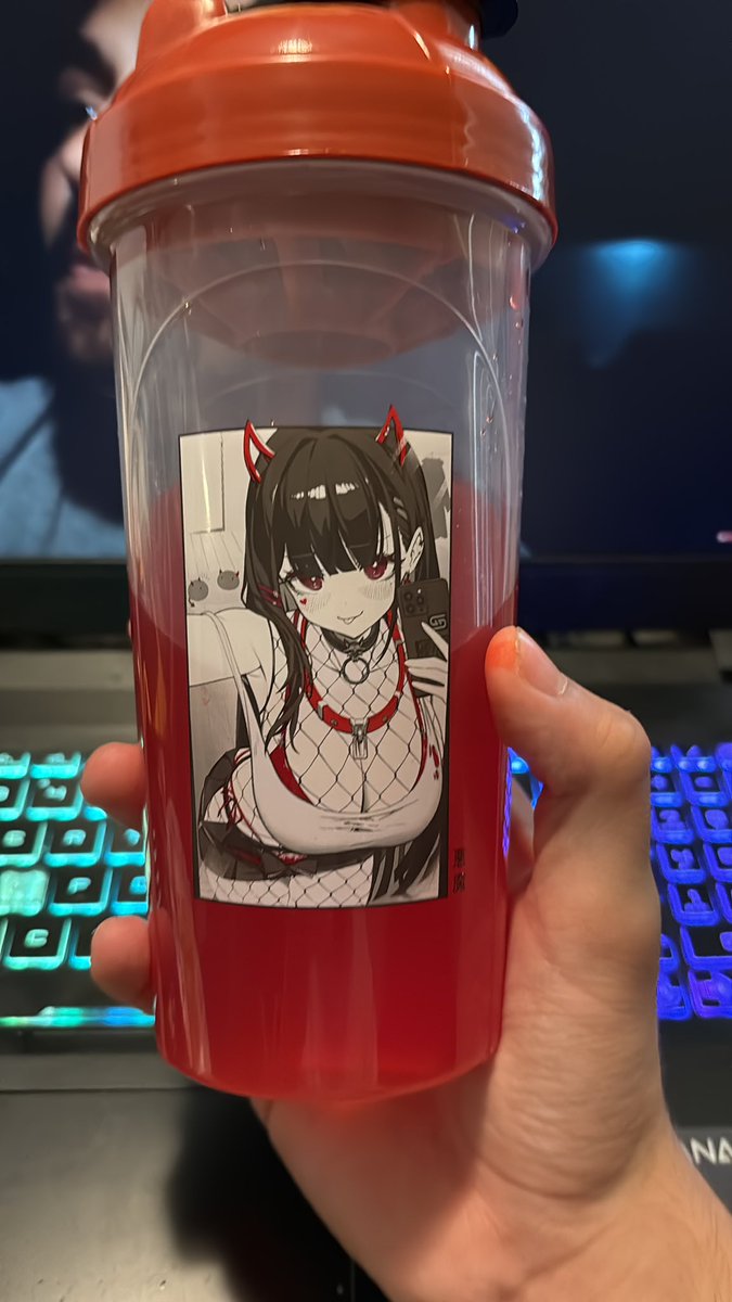 blueghostfemboy's tweet photo. @SMii7Y got my gamer supps and cup in today and the flavor definitely goes with the name https://t.co/GCGppdmstn