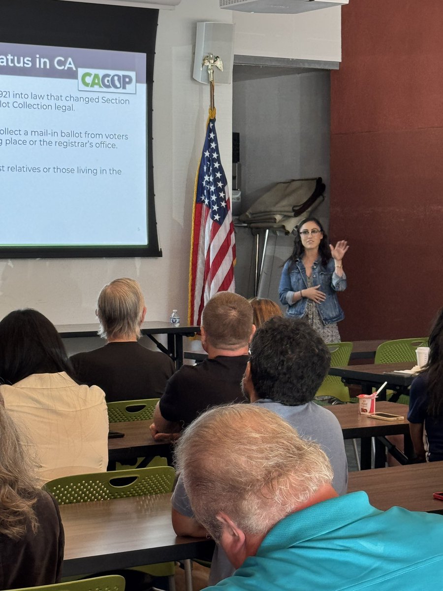 k_pitt01's tweet photo. A BIG thank you to @svgop for hosting Team @CAGOP at this morning’s GOTV seminar, training on Ballot Harvesting. Let’s run it &amp; win in November! 🙌🏼🇺🇸🗳️ https://t.co/V7bt9fz8Ye