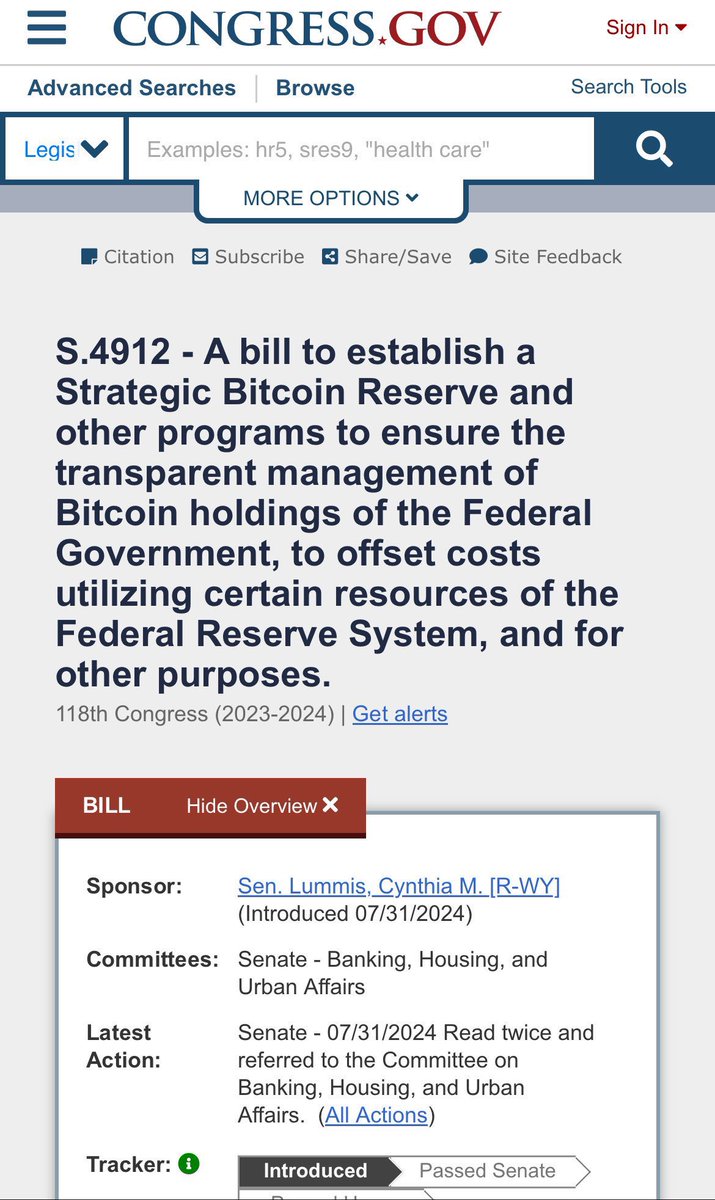 🇺🇸 The BITCOIN Act of 2024 has been introduced.

And the action begins 🔥