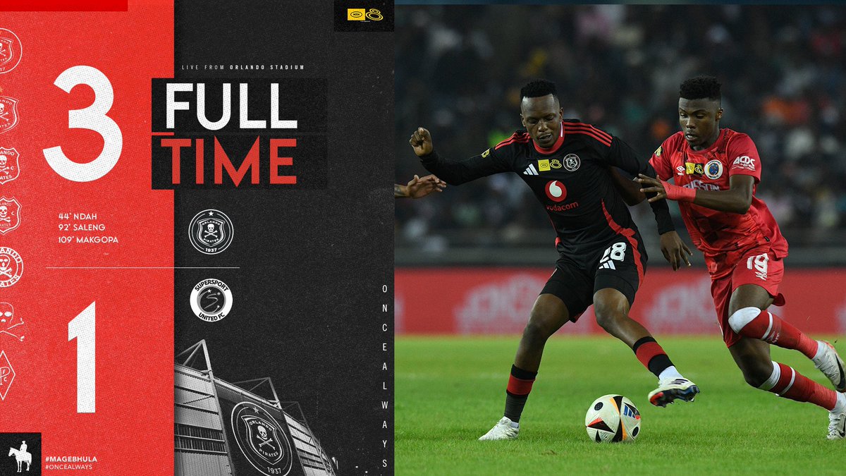 KenyanPirates's tweet photo. Our title defense is up an running 
#OnceAlways 
#OrlandoPirates 
#MTN8 https://t.co/0c3sRwvxir