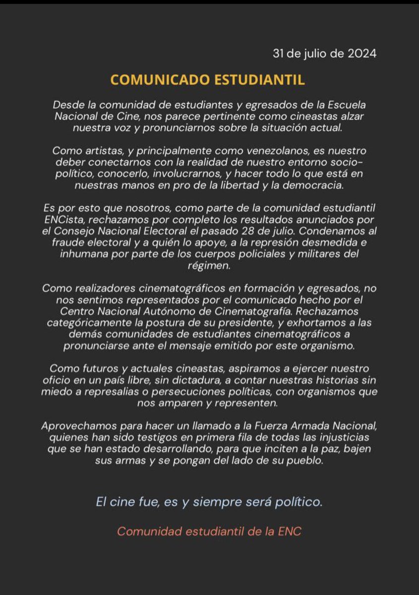 Más comunicados por una #venezuelalibre 🇻🇪🙏🏻🫶🏻