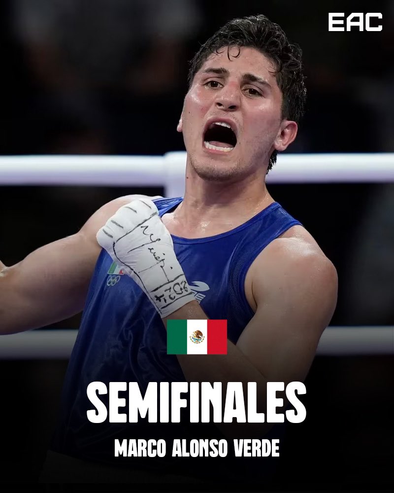 ¡ASEGURA MEDALLA! 🔥🇲🇽

Marco Alonso pasa a las semifinales de boxeo 71kg y aseguró medalla para México 😍