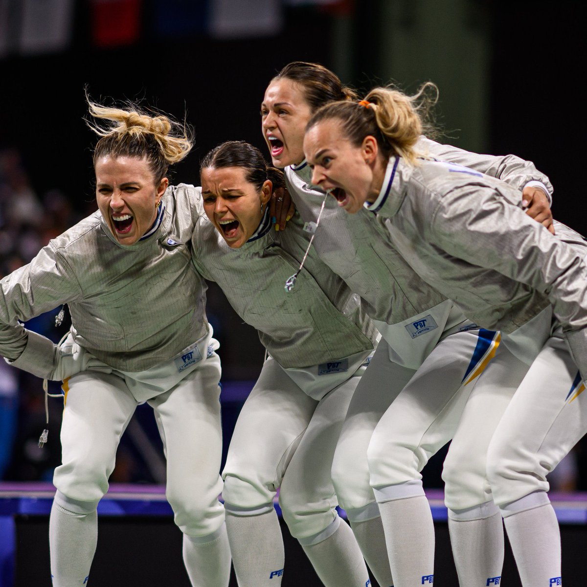 saintjavelin's tweet photo. 🥇 Ukrainian women’s saber fencing team wins the country’s first gold at 2024 Olympics

THIS IS THE POWER OF UKRAINIAN WOMEN 💪🏻 https://t.co/71QaxkKFRr