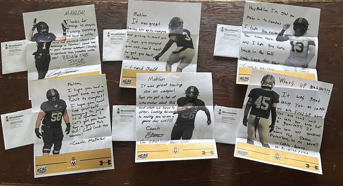 Mahlon Bressert (@mahlonbressert) on Twitter photo Thanks <a href="/MU_SpartanFB/">Manchester Football</a> @CoachStone_MU @CoachWelton_MU <a href="/CoachBowen_/">Alan Bowen</a> <a href="/CoachMetkler/">Zach Metkler</a> <a href="/Coach_ZShaw/">Zach Shaw</a> for sending some mail.
<a href="/SDKnightsFB/">Rand Ballart</a> <a href="/_STDUB/">STW</a> <a href="/JacobWaldon6/">Jacob Waldon</a> <a href="/tsfootball/">TriStateFootball.com</a> <a href="/NotTheRealSM/">Seth McFarland</a> Thanks <a href="/MU_SpartanFB/">Manchester Football</a> @CoachStone_MU @CoachWelton_MU <a href="/CoachBowen_/">Alan Bowen</a> <a href="/CoachMetkler/">Zach Metkler</a> <a href="/Coach_ZShaw/">Zach Shaw</a> for sending some mail.
<a href="/SDKnightsFB/">Rand Ballart</a> <a href="/_STDUB/">STW</a> <a href="/JacobWaldon6/">Jacob Waldon</a> <a href="/tsfootball/">TriStateFootball.com</a> <a href="/NotTheRealSM/">Seth McFarland</a>