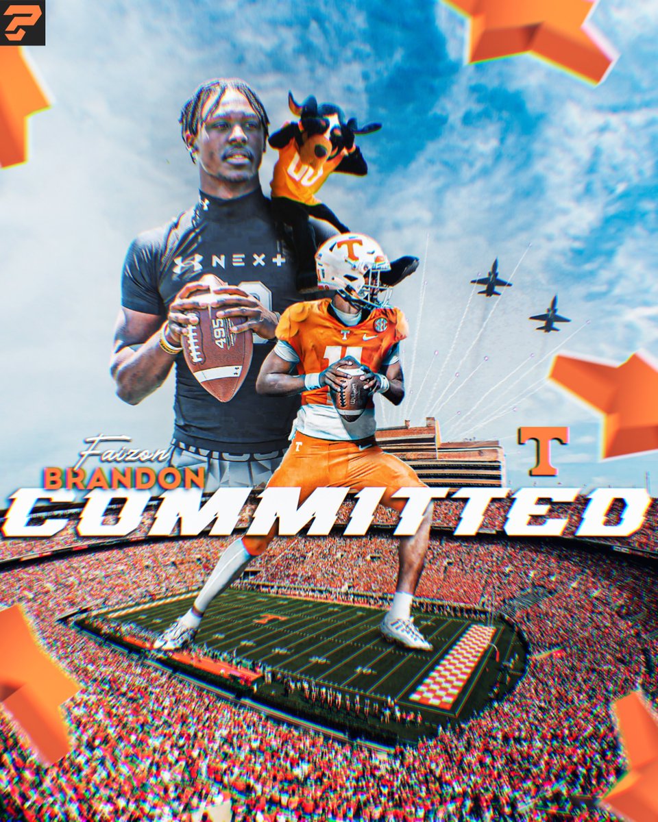 BREAKING: Five-star QB Faizon Brandon (2026) has COMMITTED to Tennessee! 🍊

The signal caller from Greensboro, NC is ranked as the #1 QB in the country, and the #1 OVERALL PLAYER in the Class of 2026 according to 247Sports Rankings. 🤯

Brandon picked the Volunteers over