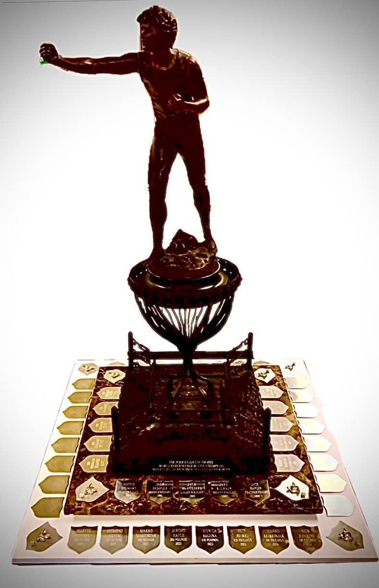 The Magnificent trophy of the 143 year old Police Gazette Boxing Corporation.