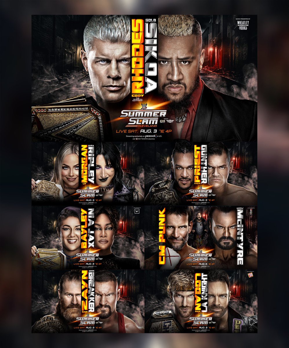Boot2theface's tweet photo. Who do THINK will main event #SummerSlam and who do you WANT to main event? 

I think it will be Cody and Solo but I want Liv and Rhea or Drew and Punk.

Here are my winners also https://t.co/nsdIitjAUS