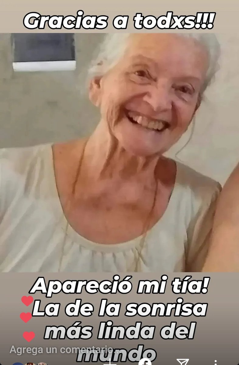 Gracias a todxs lxs que compartieron la búsqueda! Y especialmente gracias a los bomberos de Calamuchita 
Mi tía apareció y esta bien