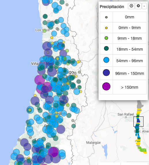 Agua caída 🌧️ [48 horas]

152.6 mm DGA #Algarrobo 
135.5 mm Agromet #Colliguay 
127.1 mm Agromet #LaCruz 
126.6 mm Torquemada #Concón 
112.2 mm Agromet #LasPuertas 
105.9 mm Lago Peñuelas #Valparaíso 
97.2 mm Agromet #Putaendo 
78.2 mm DMC #LlayLlay 
73.2 mm Aeródromo #StoDomingo