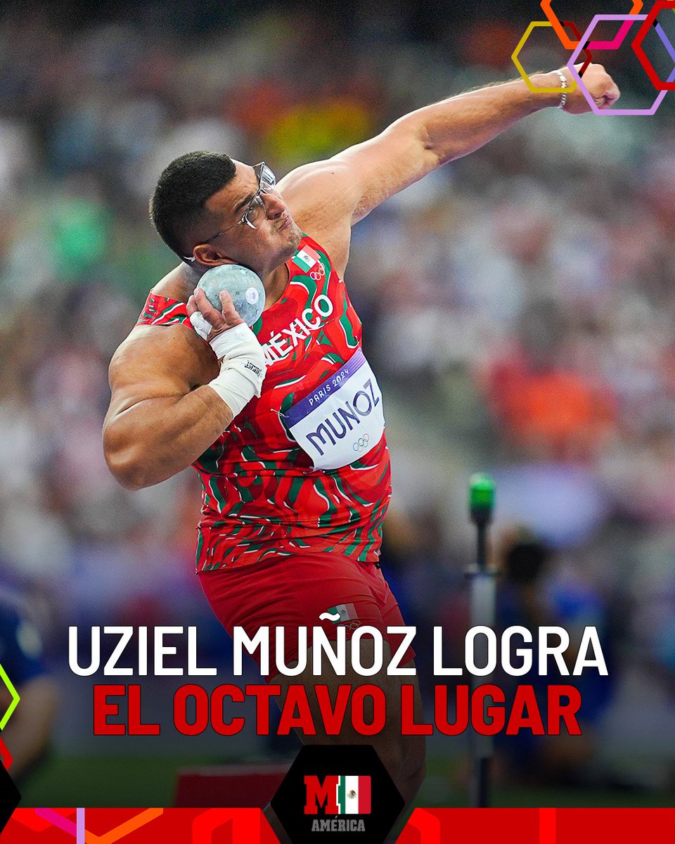 🇲🇽 Uziel Muñoz escribe su nombre en la historia del atletismo del país al ser el primer mexicano en una final de los Juegos de París en impulso de bala.

Finalizó en el 8° lugar 🫡

#jjoo #Paris2024 #juegosolimpicos #deportes #noticiasenespañol #marcaamerica #marcamexico