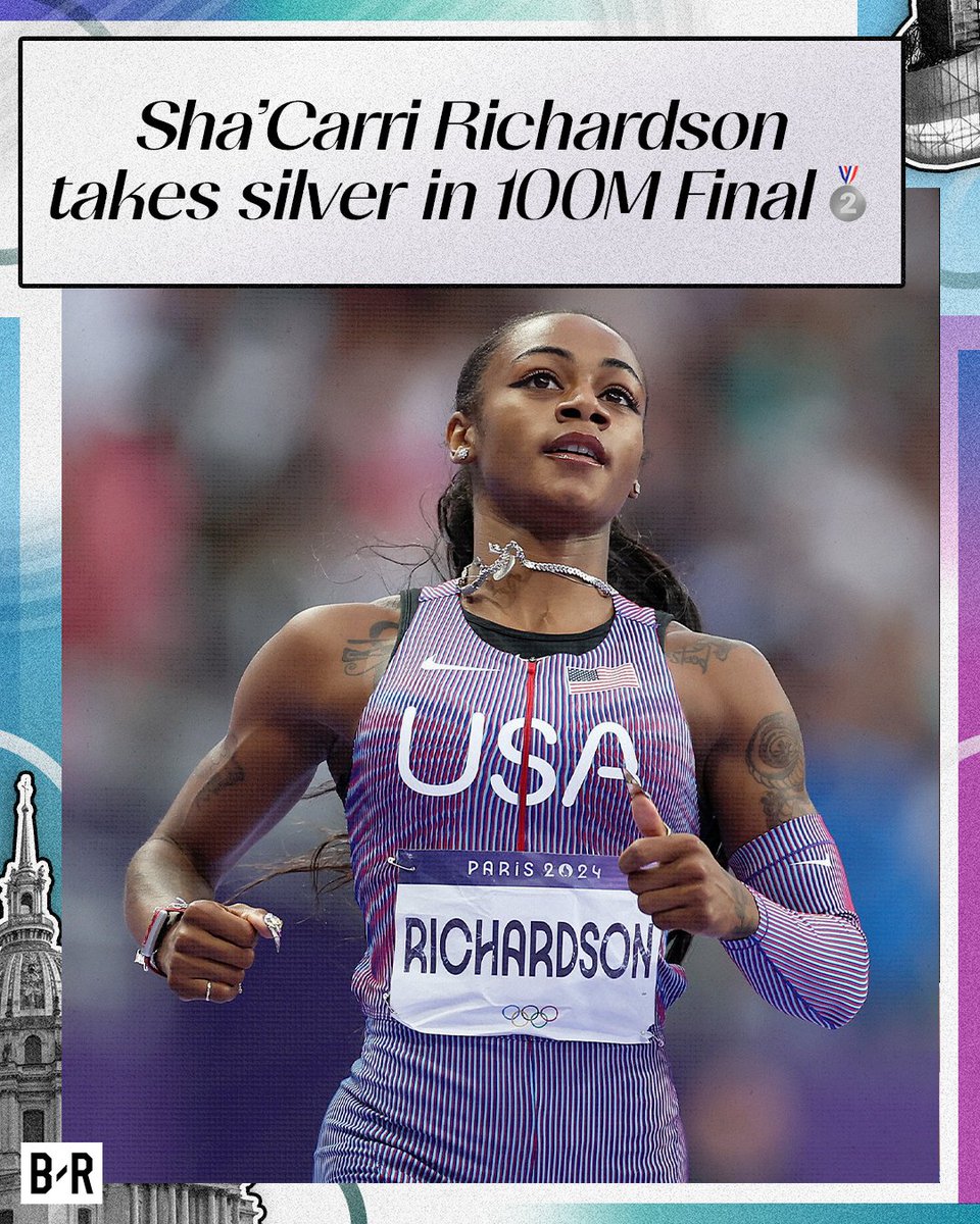 SHA'CARRI RICHARDSON WINS SILVER IN THE WOMEN'S 100M FINAL 🥈

HER FIRST OLYMPIC MEDAL 👏