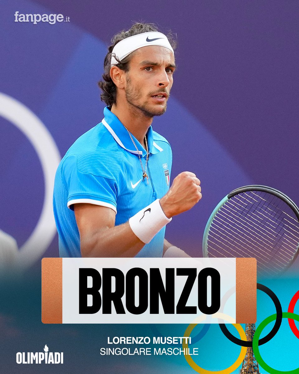 LORENZO MUSETTI È BRONZO 🥈🇮🇹

Al termine di una partita combattutissima contro Auger-Aliassime, Lorenzo Musetti fa esultare l'Italia con uno storico bronzo