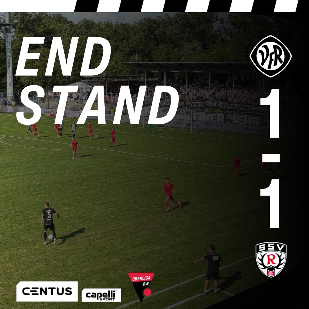 VfRAalen1921's tweet photo. #Endstand - Punkteteilung im Rohrwang.
Der VfR Aalen und der SSV Reutlingen trennen sich vor 1.934 Zuschauern in der CENTUS Arena mit 1:1.
Vielen Dank für die lautstarke Unterstützung! 📢
#VfRAalen #VfR #Aalen #OberligaBW #Saison2425 #Saisonauftakt #Heimspiel #CentusArena https://t.co/ivTCtRfbpk