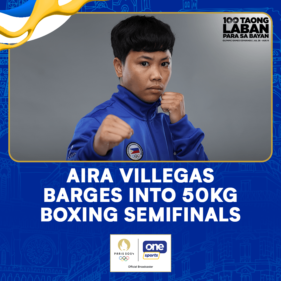 OneSportsPHL's tweet photo. GUARANTEED MEDAL 🇵🇭

Aira Villegas brings more success to the Philippines by defeating France’s Wassila Lkhadiri in the quarterfinals of the women’s boxing -50kg event at the Olympic Games Paris 2024.

#Paris2024 #OlympicGames #100TaongLaban #ParaSaBayan #OlympicGames https://t.co/U9w0g3xCo1