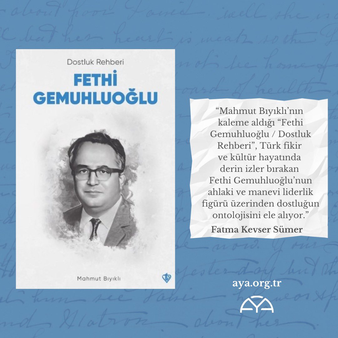 ayaorgtr's tweet photo. Fatma Kevser Sümer, https://t.co/tCbaSGeTUh için Mahmut Bıyıklı’nın “Fethi Gemuhluoğlu/Dostluk Rehberi” kitabı hakkında yazdı.

https://t.co/FXE3eWAHm1
@mahmut_biyikli 
@kevsersmer https://t.co/FStUEpVTbu
