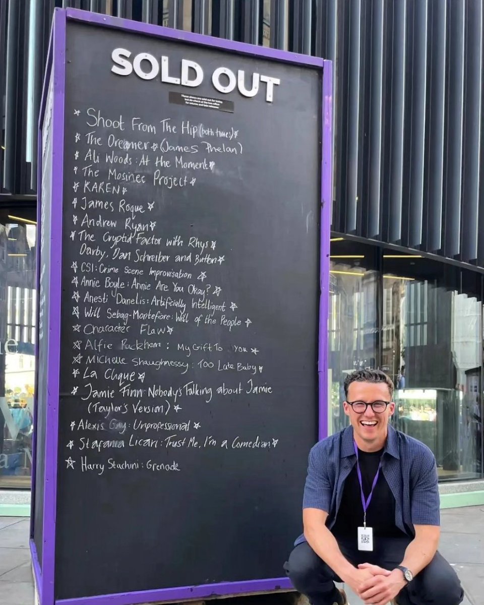 HStachini's tweet photo. My @edfringe officially kicked off today after yesterday mass power cut across Edinburgh, and we've had a SELL OUT 'Grenade' show at @FollowTheCow
Plus ๐๐๐๐๐ & ๐๐๐๐ reviews. Plus @Allmadeuppod has been class!
#edfringe #fringe #grenade #pullthepin https://t.co/bkRwHoZX29