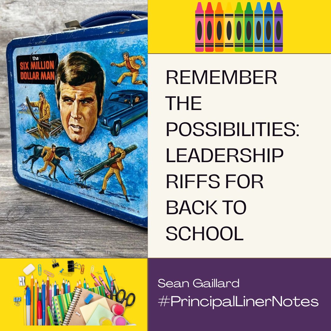 Sean Gaillard (@smgaillard) on Twitter photo New Blog Post for #PrincipalLinerNotes
My thoughts on Back to School and my Six Million Dollar Man Lunchbox
"Remember the Possibilties: Leadership Riffs for Back to School"
principallinernotes.wordpress.com/2024/08/03/rem…
<a href="/NCMiddle/">NCMLE 'Moving the Middle Forward'</a> <a href="/LearnwithERG/">ERG</a> <a href="/ISTEofficial/">ISTE</a> <a href="/ASCD/">ASCD</a> <a href="/fmargret/">F. Margret McGuinness</a> <a href="/RachelEdohoEket/">Dr. Rachel Edoho-Eket</a> New Blog Post for #PrincipalLinerNotes
My thoughts on Back to School and my Six Million Dollar Man Lunchbox
"Remember the Possibilties: Leadership Riffs for Back to School"
principallinernotes.wordpress.com/2024/08/03/rem…
<a href="/NCMiddle/">NCMLE 'Moving the Middle Forward'</a> <a href="/LearnwithERG/">ERG</a> <a href="/ISTEofficial/">ISTE</a> <a href="/ASCD/">ASCD</a> <a href="/fmargret/">F. Margret McGuinness</a> <a href="/RachelEdohoEket/">Dr. Rachel Edoho-Eket</a>