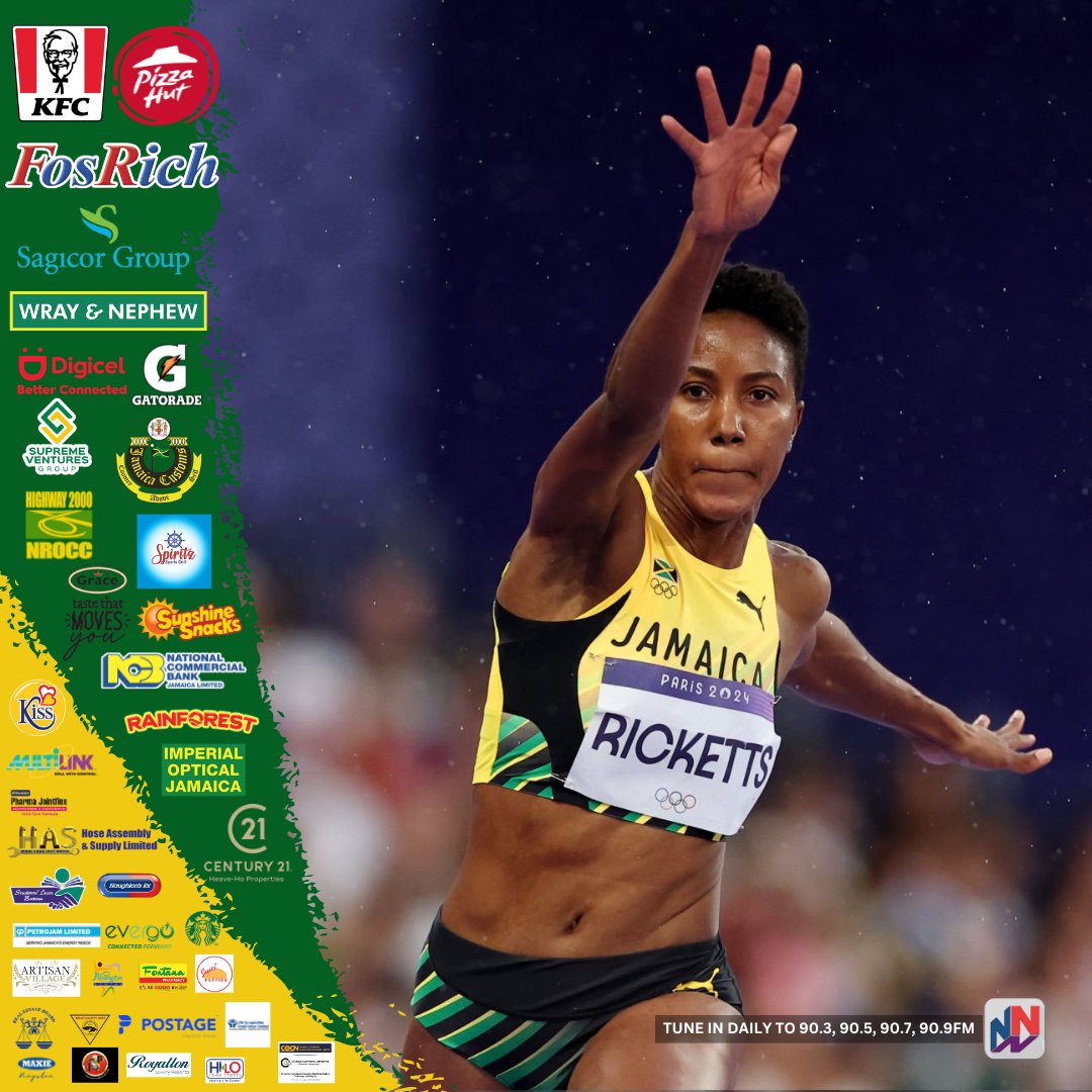 NationwideRadio's tweet photo. BREAKING: Shanieka Ricketts won silver in the women's triple jump to claim Jamaica's second medal in Paris.

Thea Lafond has won Dominica's first ever Olympic medal.

🥇 Thea Lafond 🇩🇲 - 15.02m (NR)
🥈 Shanieka Ricketts 🇯🇲 - 14.87 (SB)
🥉 Jasmine Moore 🇺🇸 - 14.67 (SB) https://t.co/otkGsWdEtZ