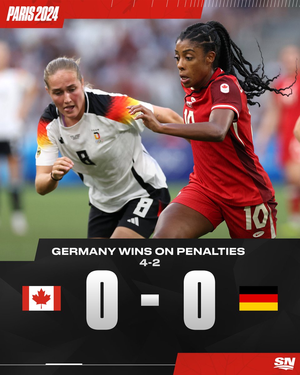 Heartbreak for #CANWNT as they fall to Germany in the quarter-finals at #Paris2024