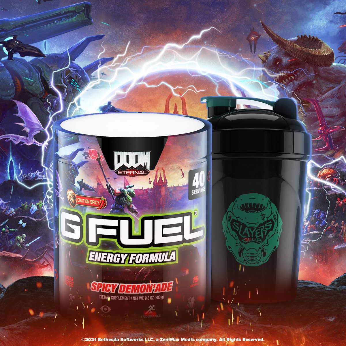 🧡 𝗟𝗜𝗞𝗘 + 𝗥𝗧 TO WIN A SPICY LEMONADE <a href="/DOOM/">DOOM</a> x #GFUEL "𝗦𝗣𝗜𝗖𝗬 𝗗𝗘𝗠𝗢𝗡'𝗔𝗗𝗘" ENERGY TUB!

🔥 2 WINNERS PICKED ON MONDAY IN HONOR OF DOOM 3's ANNIVERSARY!