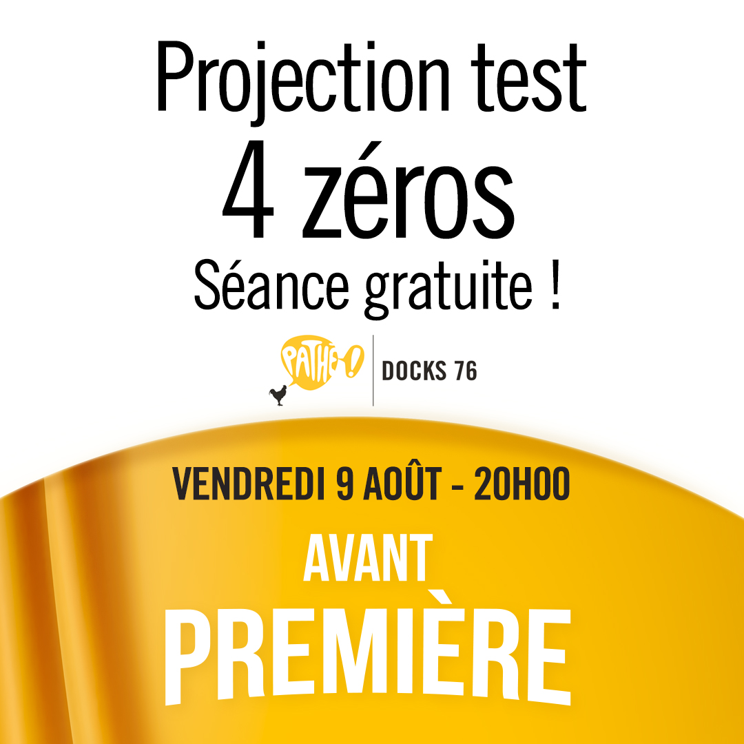 La semaine prochaine nous vous proposons une séance test. Cette séance test vous permet de découvrir un film 9 mois avant sa sortie et surtout de donner votre avis à la fin de la séance.
La séance est gratuite !!
Infos et réservations : my.weezevent.com/projection-tes…