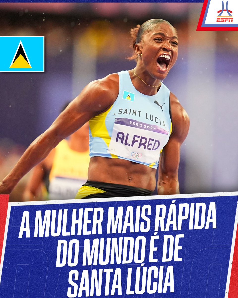 Julian Alfred é ouro nos 100m e conquista a primeira medalha da história de  Santa Lúcia! 🏃\u200d♀️🇱🇨 Com o tempo de 10.72 a atleta levou a melhor na  disputa, a prata e, image size:960x1200